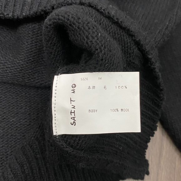 NWT size:M SAINT MICHAEL CLF KINT Pure wool CLF hand embroidered fringe bro - Picture 7 of 9